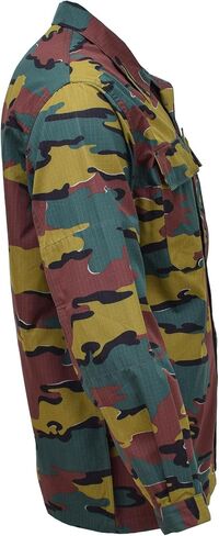 سترة القتال الميدانية الأصلية للجيش البلجيكي بانوراما كامو مزق توقف BDU الفائض العسكري in Kuwait