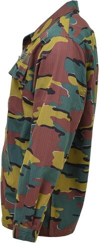 سترة القتال الميدانية الأصلية للجيش البلجيكي بانوراما كامو مزق توقف BDU الفائض العسكري in Kuwait