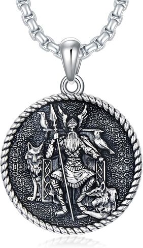 PROESS St Benedict/Crucifix/Satanic/Saint Anthony/Christopher/Michael/Lilith/Santa Muerte Necklace 925 Sterling Silver Amulet Medal Jewelry Amulet Christmas Gifts for Women Men in Kuwait