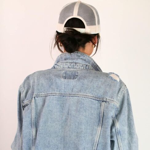 Women's Relaxed Fit Adjustable Snap Back Cap Gorras Lids Branded USA Classis Trucker Baseball Cap Sun Mesh Back in Saudi Arabia
