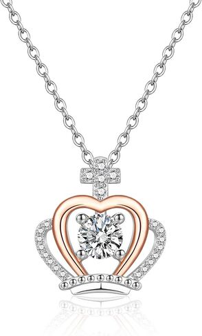 Crown Necklace Gifts for Daughters from Mom Dad, 925 Sterling Silver Cross Crown Pendant Necklace for Bonus Badass Daughter Wife, Cubic zirconia Crown Jewelry Birthday Christmas Gifts for Women Girls in Saudi Arabia