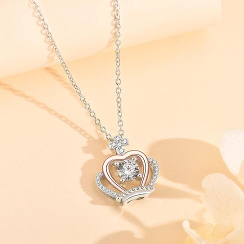 Crown Necklace Gifts for Daughters from Mom Dad, 925 Sterling Silver Cross Crown Pendant Necklace for Bonus Badass Daughter Wife, Cubic zirconia Crown Jewelry Birthday Christmas Gifts for Women Girls in Saudi Arabia