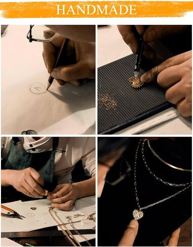 AIBEIOU Necklaces for Women Jewelry for Women Gold Necklace for Women 3Pcs Chain Initial Necklaces Diamond Necklaces for Women Heart Necklace in Saudi Arabia