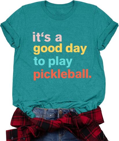 Pickleball Shirts Women Pickleball Player Lover Gifts T Shirts Pickleball Graphic Casual Short Sleeve Tee Tops in Kuwait