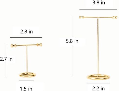 Designer Miss 1set Modern Gold Metal Tabletop Bracelet & Necklace Jewelry Organizer Display Earring Rack ... in Saudi Arabia