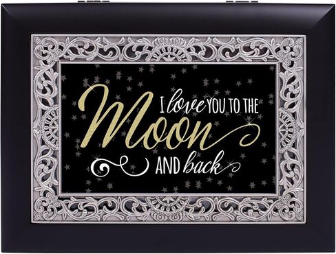 Love You to the Moon and Back Matte Black Jewelry Keepsake Box in Saudi Arabia