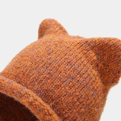 Women's Knit Hat Cute Winter Hat Cat Fall Warm Winter Thick Casual Earflap Fashion Beanie Hat in Saudi Arabia
