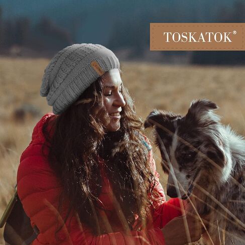 قبعة شتوية دافئة للسيدات من TOSKATOK مع قبعة تزلج ببطانة حرارية من القطيفة فائقة النعومة in Saudi Arabia