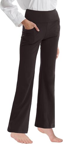 Cifupy المرأة السراويل اليوغا Bootcut مع جيوب عالية الخصر تجريب السراويل اليوغا اللباس السراويل 4 طريقة تمتد السراويل in Saudi Arabia