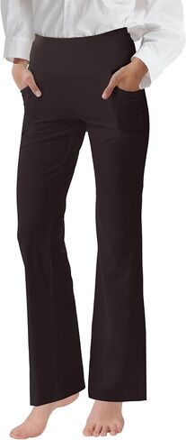 Cifupy المرأة السراويل اليوغا Bootcut مع جيوب عالية الخصر تجريب السراويل اليوغا اللباس السراويل 4 طريقة تمتد السراويل in Saudi Arabia