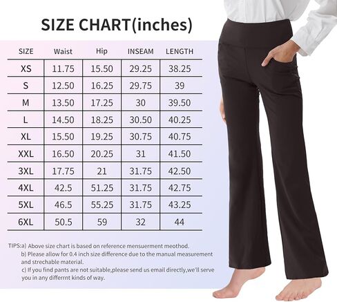 Cifupy المرأة السراويل اليوغا Bootcut مع جيوب عالية الخصر تجريب السراويل اليوغا اللباس السراويل 4 طريقة تمتد السراويل in Saudi Arabia