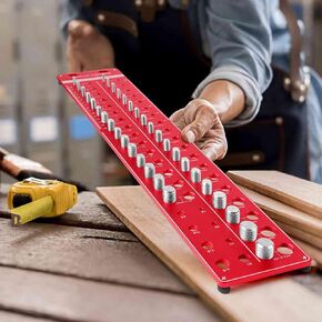 34 Nut and Bolt Thread Checker Standard and Metric, Bolt Size and Thread Gauge, Bolt and Nut Identifier, Screw Size Gauge Bolt Thread Identifier, 19 Standard & 15 Metric and 8 Drill Bit Sizes