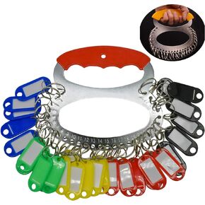 Maydahui Key Organizer Management Portable Key chain with 28 Separable Key Rings and 30 Assorted Color Key Tags