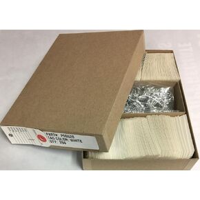 Paper Key Tag with Metal Rings - White 250 Quantity - (F16) in Kuwait