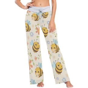 Women's Pajama Pants Strawberry Milk Box Rabbit Pink Sleepwear Lounge Pajama Bottoms XS