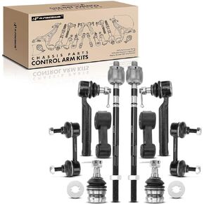 A-Premium Set of 10, Front Lower Ball Joint, Inner Outer Tie Rod End, Front & Rear Sway Bar Link, Compatible with Subaru Outback 2000-2004, Legacy 2000-2004