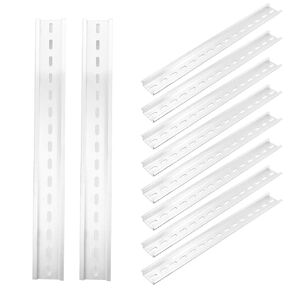 Pufguy 10 Pack Aluminum DIN Rails 12 Inches DIN Rail Slotted Aluminum DIN Rail, 35mm Wide, 7.5mm High