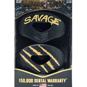 Savage Lip Protector MOUTHGUARD 2-Pack, One Size Fits All, Works with or Without Braces, Includes Tethers, Football, All Sports in Kuwait