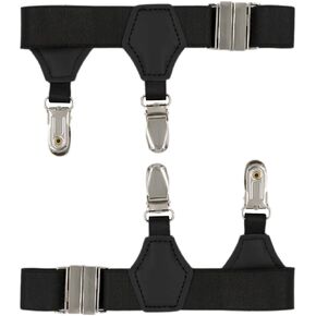 Loosco 1 Pair Men Double Clip Sock Suspender Garter Belt Costume Accessories
