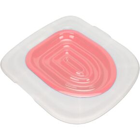 Cat Toilet Training Kit, Reusable Puppy Cat Litter Mat Kitty Urinal Seat Toilet Trainer, Strong Bearing Capacity Home Urinal Seat Potty for Puppy & Small Pet (White Tray, 1 Gray Inner Support)