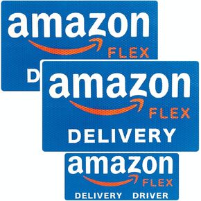 3 PACK REFLECTIVE - FLEX 3 Drivers Car Magnet | Flex Car Magnet Removable Set of 3 Door Magnet | 2 Door Decals 12" x 7" + 1 Trunk Decal 9"x4" | Delivery Flex Gear | 3 Magnetic Sign for Car
