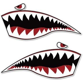 Warhawk Shark Tiger Vinyl Sticker - Car Window Bumper Laptop - Select Size