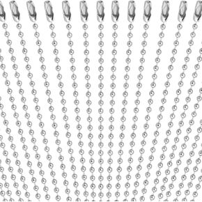 Forise 100Pcs Ball Beads Chain Bulk, Keychain Rings Metal Chain,4.72 Inch Dog Tag Metal Small Chain with Connectors for Hanging Decoration