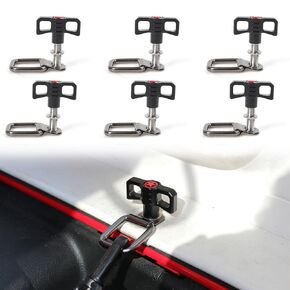 RERPRO Hardtop Removal Lift Quick Release Bolts Thumb Screws for 1997-2024 Jeep Wrangler TJ JK JL 4XE Gladiator JT 2021-2024 Ford Bronco Accessories Hard Top Fastener Nut Tie Down D-Rings Anchor, Flag