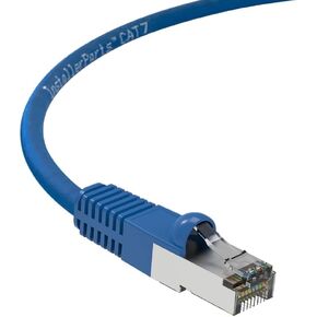 InstallerParts Ethernet Cable CAT7 Cable Shielded (SSTP) Booted 4 FT - Blue - Professional Series - 10Gigabit/Sec Network/High Speed Internet Cable, 600MHZ