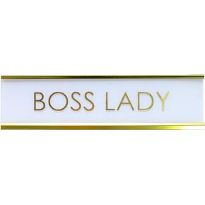 لافتات ByLITA Boss Lady علامة مكتب مبتكرة باللون الأسود والذهبي