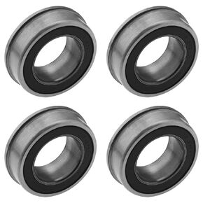 4PCS F6003-20/2RS Flanged Deep Groove Ball Bearings 20x35x11mm ABEC-3 Double Sealed Bearings Chrome Steel for Household Applicances Garden Machinery