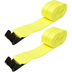 Boxer 2 Pack 4" x 30' Heavy Duty Winch Strap with Flat Hooks, 16,200 LBS Breaking Strength, 5,400 WLL, for Flatbed Trucks, Cargo Control, and Trailers