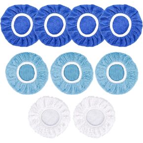 Greenworks 2PCS 10" Buffer Pad, Buffing and Polishing Bonnet, Microfiber Pads for Orbital Buffer Polisher