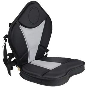 BerleyPro Pro Angler Elite Kayak Seat Grey - Premium Comfort and Support for Kayaking Adventures | 2 1/4" Thick Seat Base and Moulded Lumbar Support | Durable Construction
