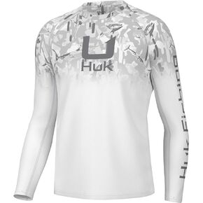 HUK Men's Kc Scott Patterned Pursuit Hoodie, Hooded Fishing Shirt