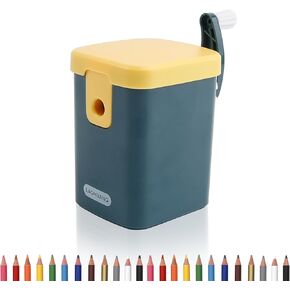 Manual Pencil Sharpener Hand Crank Colored Pencils Sharpener with Stronger Helical Blade for Various Pencils, Learning Tool, Easy to Operate (Green) in Saudi Arabia