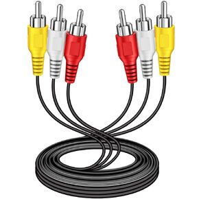 3 RCA Cable 5ft Audio Video Composite Cable RCA 3-Male to 3-Male for TV VCR DVD Satellite and Home Theater Receivers (1)