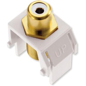 Legrand - On-Q WP3461WH Keystone RCA to FConnector, White