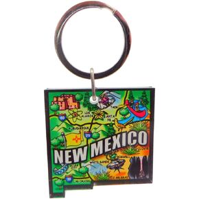 Westmon Works State of New Mexico Key Chain Acrylic Souvenir Keychain Retro Style Map Gift 2 Inch
