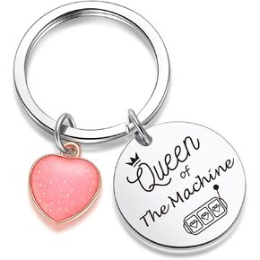 Slot Machine Keychain Or Gambler Jewelry Gambling Gift Casino Jewelry Queen Lucky Gift One-Arm Bandit Keychain