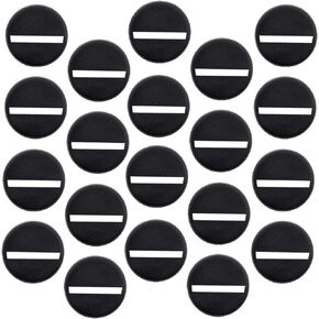Stonehaven Miniatures 20PK - Slotted Miniature Bases, 0.75" Diameter - 2mm Slot - Designed for 28mm Scale Table Top War Game Miniatures - Plastic, Black