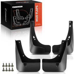A-Premium Set of 4PCS Mud Flaps Splash Guards Mudguards Mudflaps with Hardware Kits Compatible with Chevrolet Malibu 2012-2015, Malibu Limited 2016, Sedan, Front and Rear (Driver & Passenger Sides)