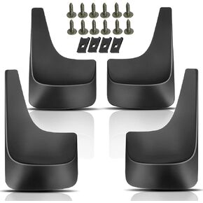 YHTAUTO Mud Flaps Splash Guards Need to Drill Fit Chevrolet Silverado Tahoe Suburban 2001-2014, Avalanche 2002-2006, Without Fender Flares, Mudguards Mudflaps Accessories for Cars, Front & Rear 4Pcs
