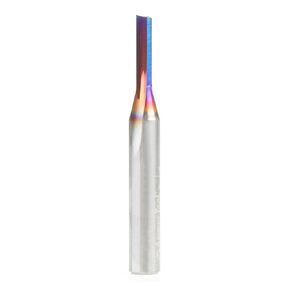 Amana Tool 43500-K SC Spektra Extreme Tool Life Coated Single O Flute Plastic Cutting 1/8 D x 1/2 CH x 1/4 SHK x 2 Inch Long Router Bit