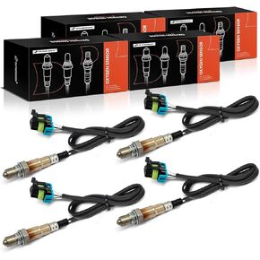 A-Premium O2 Oxygen Sensor Compatible with Chevy, GMC, Cadillac, Buick & Saturn Models - Equinox, Impala, Traverse, Captiva Sport, Terrain, SRX, Allure, LaCrosse - Upstream and Downstream, 4-PC Set