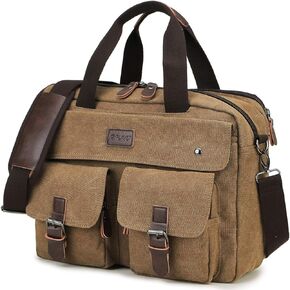 RAVUO Messenger Bag for Men, Water Resistant 15.6 17.3 Inch Laptop Briefcase Bag Casual Mens Satchel for Business