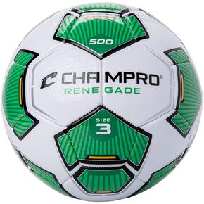 Champro Renegade Soccer Ball, Size 3, Optic Green