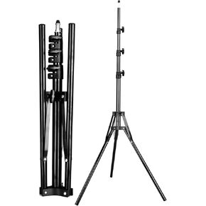 YELANGU Lightweight Travel Light Stand for Photography: Portable 6ft Reverse Folding Tripod, Perfect for Camera Flash, Ringlight, Photo Reflector, Umbrella, and Studio Video Lighting in Kuwait