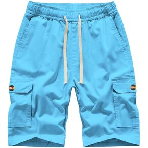 Msmsse Womens Cargo Hiking Shorts Summer Casual Drawstring Knee Length Shorts for Women