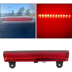 KUAFU 3RD Stop Brake Tail Lights Compatible with 2000-2006 Chevy Suburban Tahoe GMC Yukon High Mount Rear Center Roof 12 LED Lights Red